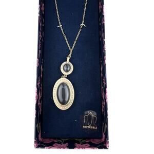 Lucky Brands Necklace Brushed Gold Tone Reversible New in Box